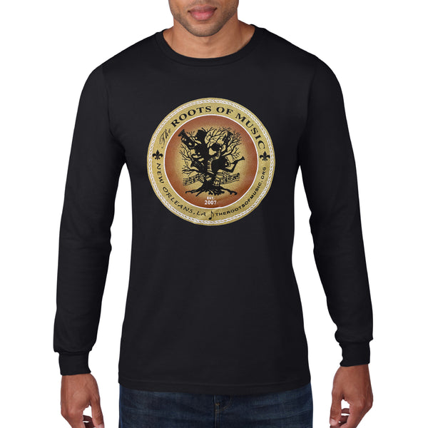 The Roots Of Music Long Sleeve Logo Tee, Black